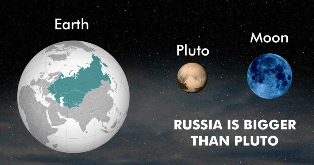Russia is bigger than Pluto